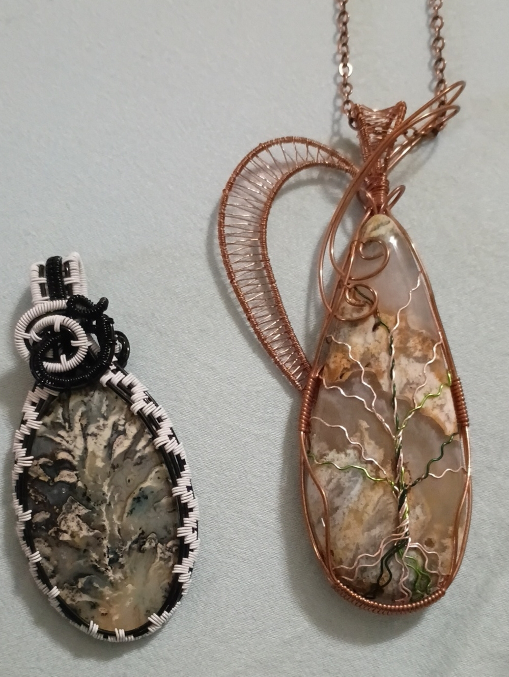 Hand Wrapped Graveyard Plume Agates